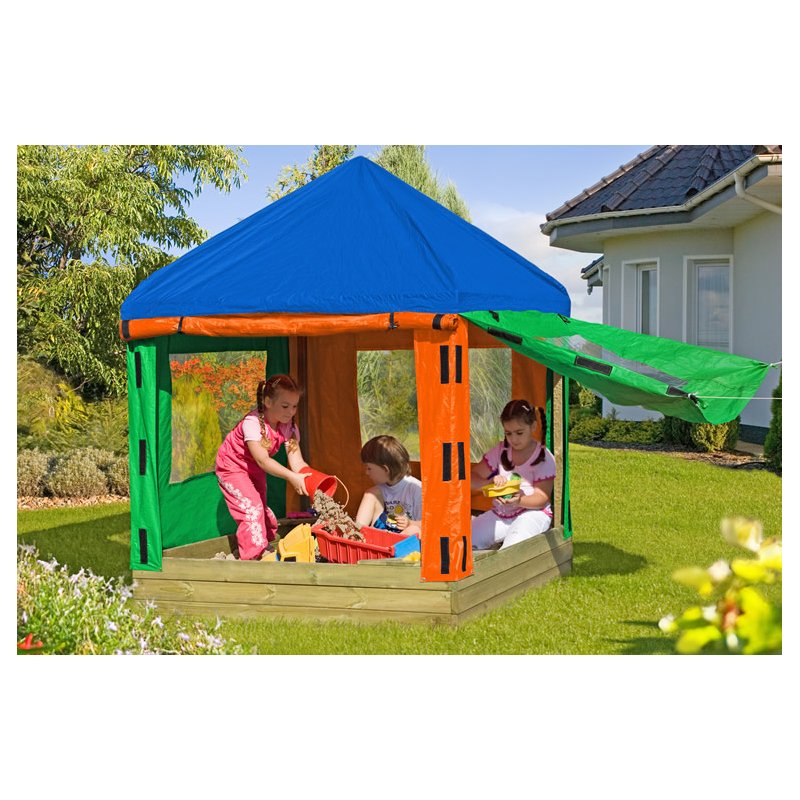 152x152x180cm, Kinderpavillon Willi Dach mit Seitenteilen, VE 4,