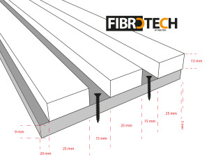 22 x 605 x 2440 mm Fibrotech Akustikpaneel Furnier White Platinum (weiß), fugenloser Optik (9 mm PET Filzträger-grau / Lamelle: 12 x 25 mm MDF grau), VE: 1 St. / 1,46 qm (ca. 13,5 kg) -Sonderbestellung / Lieferzeit auf Anfrage -