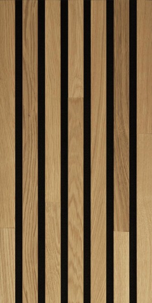 13 x 330 x 2600 mm Acoustic Sense WOOD, 5 x 31 mm Massivholzstreifen Eiche natur 04310, Struktur: gebürstet, Breite: fugenloser Optik (8 mm Filzträger - Deckmaß: 320 mm) Mindestabnahme 2 Stück = 1,716 qm