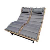 Waldsofa Einzel - Polsterauflage RELAX Hellgrau (Kartonverpackt) für Wellenliegen, Saunaliegen, Waldsofas, Strandsofa usw. geeignet. Format / Abmessungen der Auflage: (LxBxH) 190 x 67 x 4 cm Verfügbarkeit auf Anfrage !