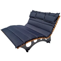 Waldsofa Doppel - Polsterauflage RELAX XXL Anthrazit (Kartonverpackt) für Wellenliegen, Saunaliegen, Waldsofas, Strandsofa usw. geeignet. Format / Abmessungen der Auflage: (LxBxH) ca. 190 x 150 x 4 cm Verfügbarkeit auf Anfrage !