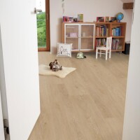 5,5 x 225 x 1220 mm Floorentino Design Vinyl Landhausdiele Comfort Klick "Nora" incl. Trittschall, 0,55 mm Nutzschicht, Synchronprägung, Pak. 8 St. / 2,196 qm, Palette: 105,41 qm