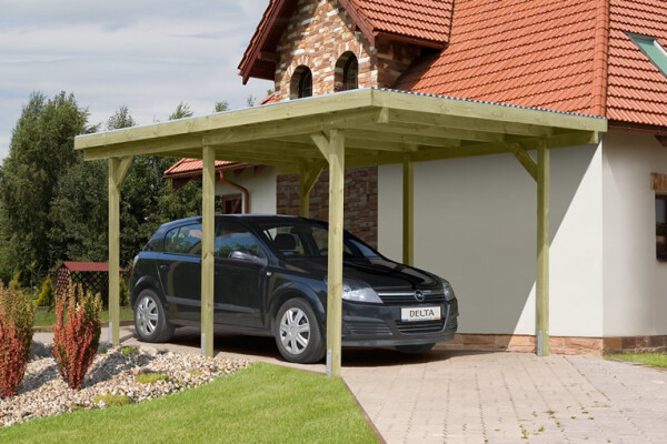 Einzelcarport, grün, 303x505cm, VE: 1, Art.-Nr.: 68000 (Ab Lager Lübbecke / Verfügbarkeit auf Anfrage)