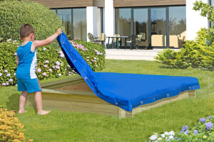 Abdeckplane f&uuml;r Sandkasten, blau, 150x150cm, VE:...