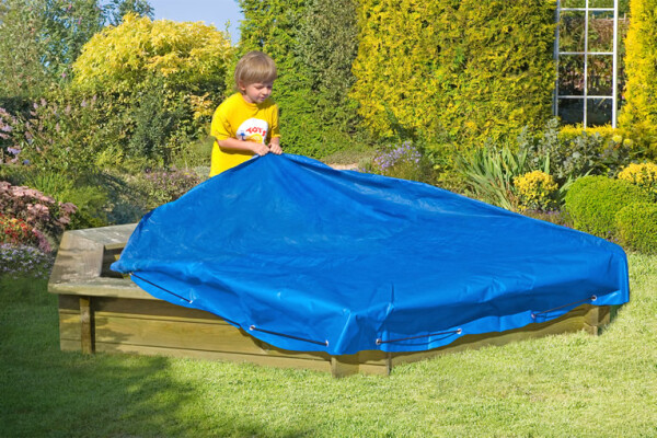 Abdeckplane für Sandkasten 6-eck, blau, Ø230x30cm, VE: 4, Art.-Nr.: 67038 (Ab Lager Lübbecke / Verfügbarkeit auf Anfrage)