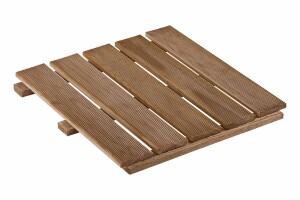 Holzfliese, 5 Latten, braun, 50x50cm, VE: 80, Art.-Nr.:...