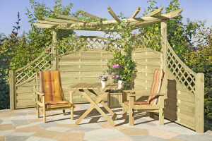 Eckpergola, 240x240x220cm, VE: 3, Art.-Nr.: 66051 (Ab...