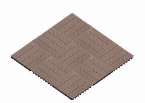 30 x 30 cm Klick-BPC-Terrassenfliese Vivadeck Grau mit integrierten Stecksystem (Mindestbestellmenge: 1 Paket / 11 St. = 0,99 qm / Stückpreis: 2,84 €) (Aktuell Ausverkauft)