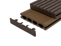 VIVDECK® WPC Abdeckkappen / Ausführung WPC-Magnum 24 x 203 mm, in den Farben: Schiefer-Granit-Bongossi, Paket à 25 Stk